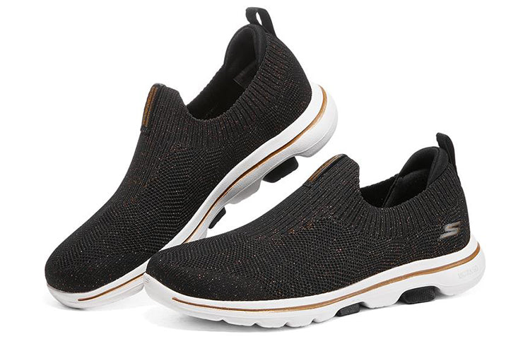 (WMNS) Skechers Go Walk 5 'Black' 124214-BKRG