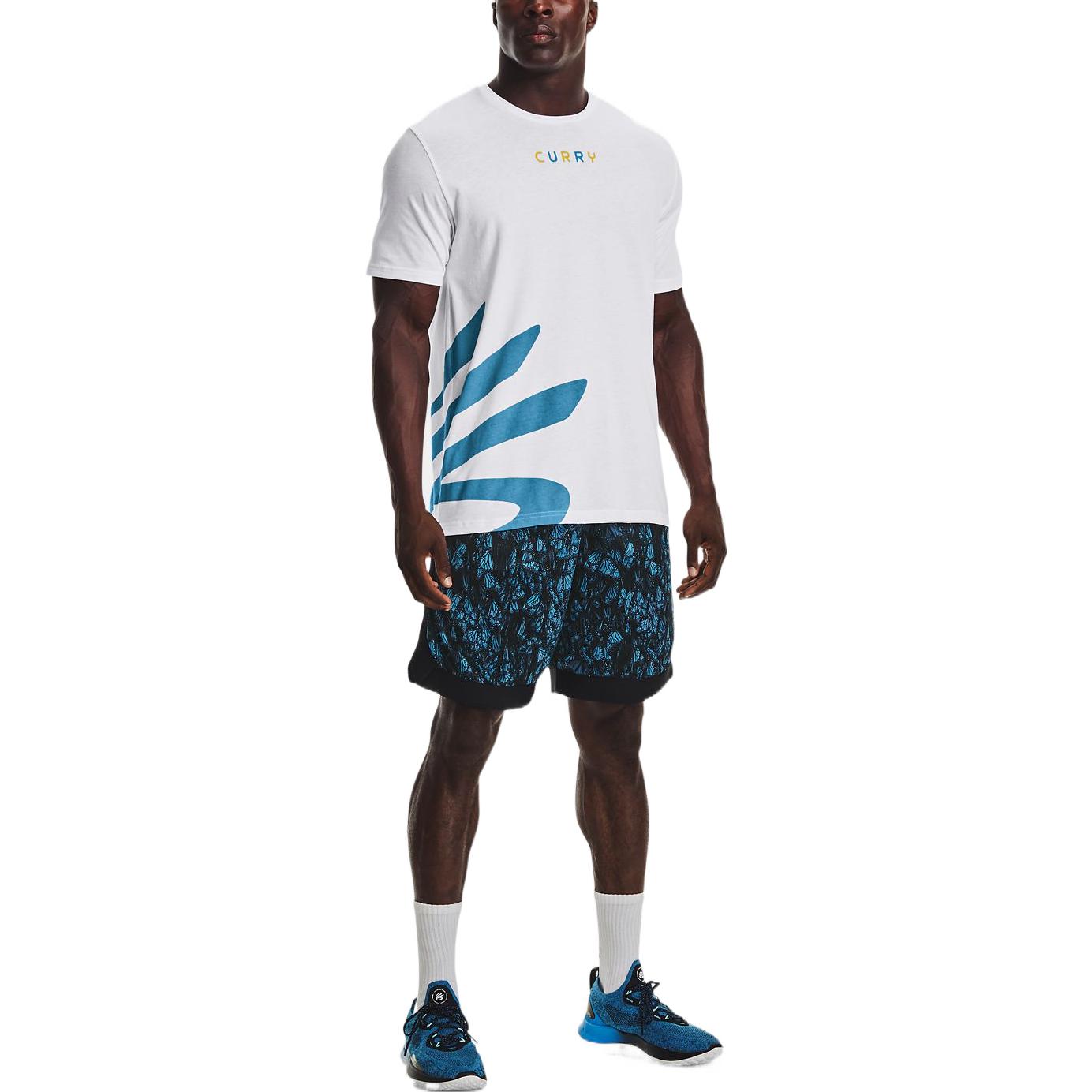 Under Armour Curry Ultra Splash T-Shirt 'White Blue' 1368317-100