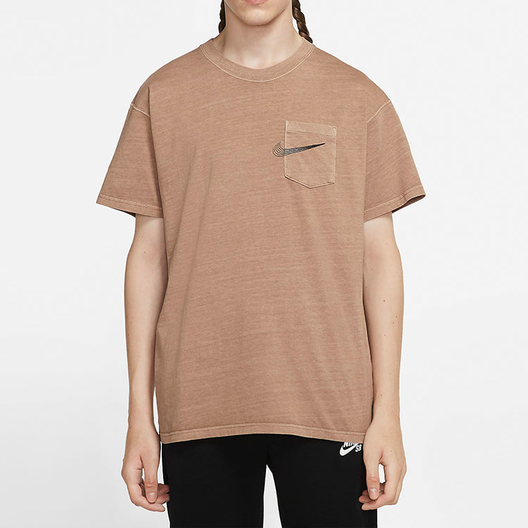 Nike Logo Pocket Skateboard Short Sleeve Khaki CW1467-283