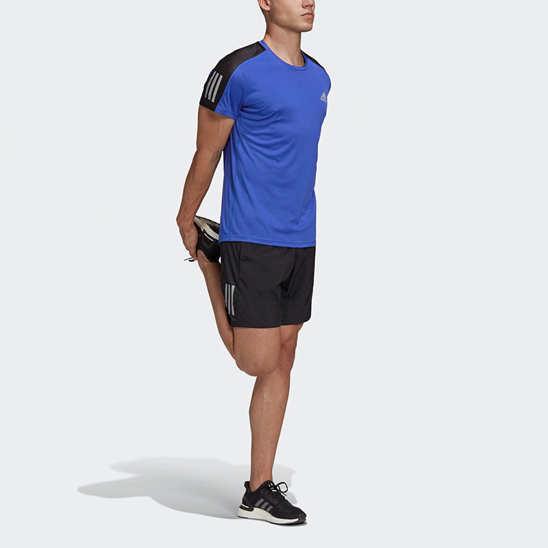 adidas Own The Run Tee Running Short Sleeve Men's Blue FT1431