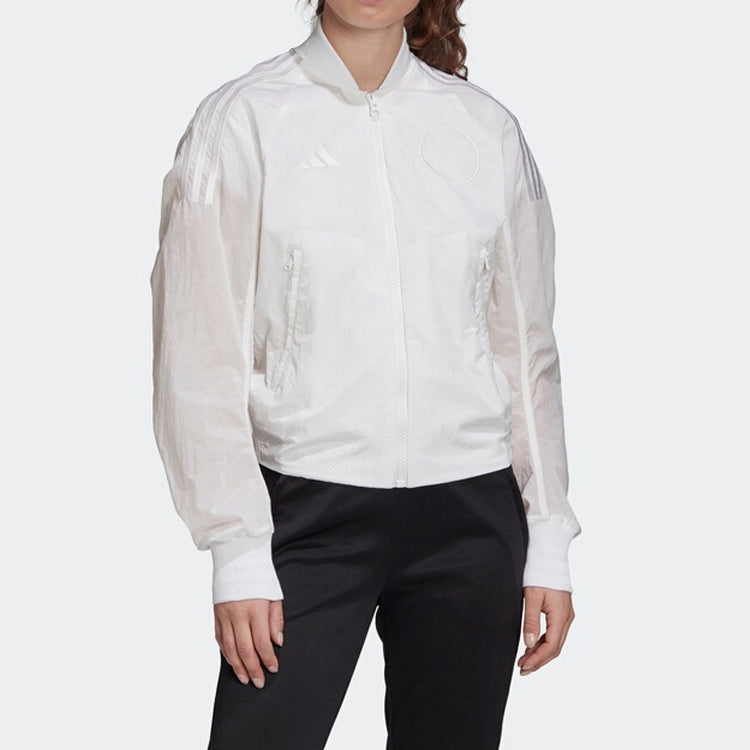 (WMNS) adidas Vrct Jk Woven Jacket White FL1956