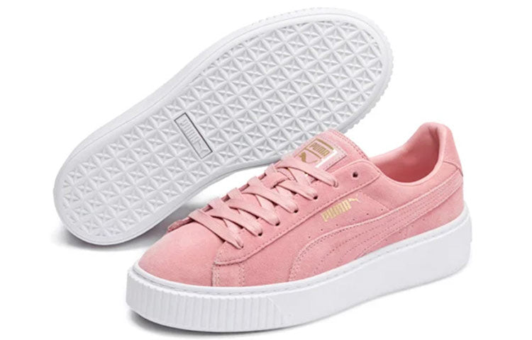 (WMNS) PUMA Suede Platform 'Pink White' 362223-14