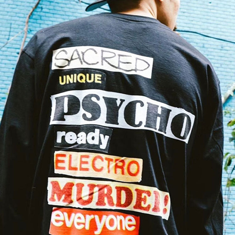 Supreme SS20 Week 1 Sacred Unique L/S Back Alphabet Long Sleeves Unisex Black SUP-SS20-332
