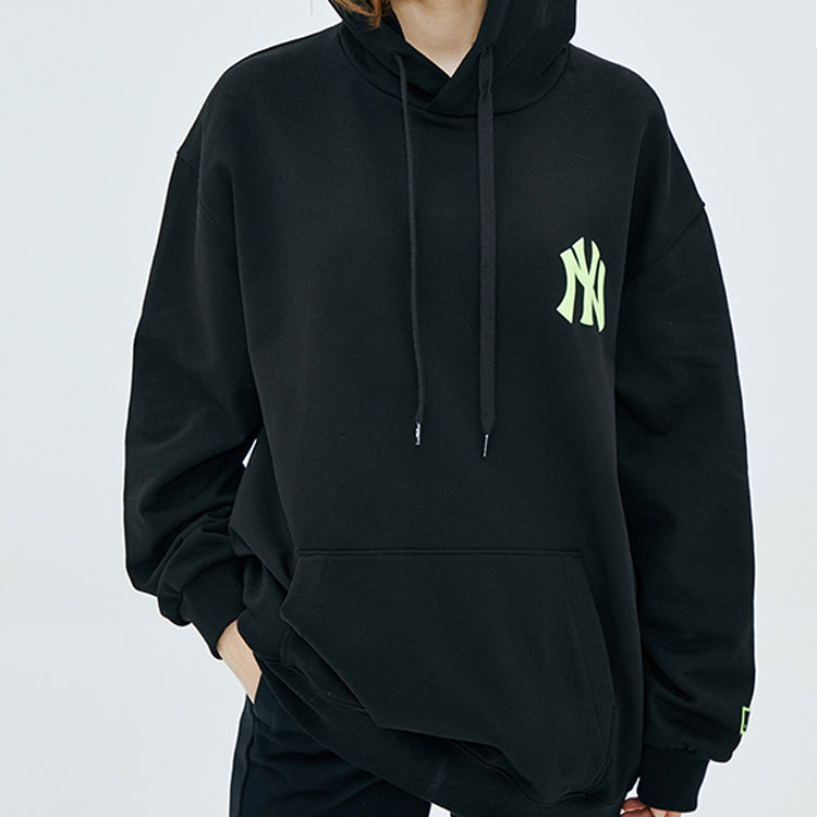 MLB hooded Loose Printing Athleisure Casual Sports Long Sleeves Unisex Black 31HD21011-50L