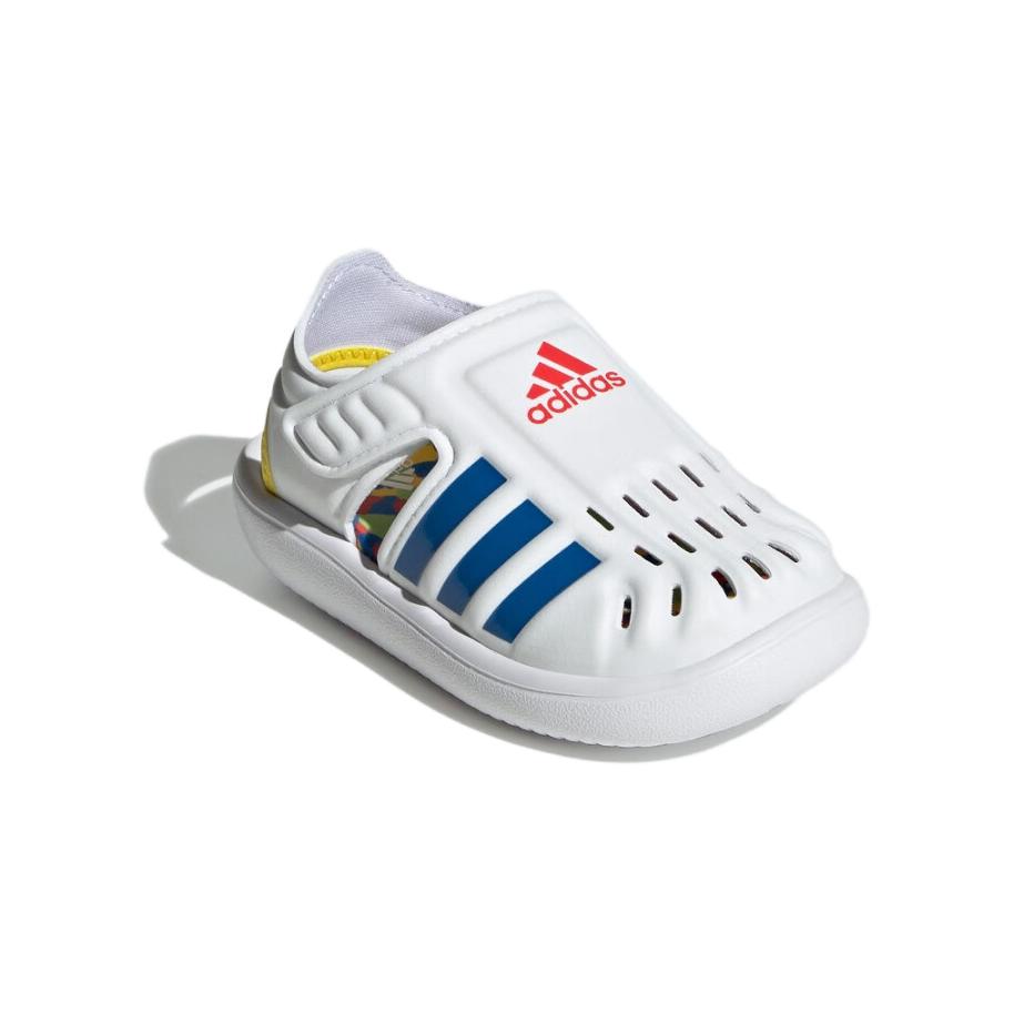 (TD) adidas Water Sandals 'Cloud White Bright Royal Bright Red' ID5839
