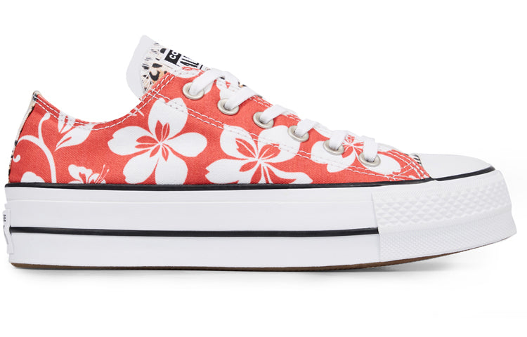 (WMNS) Converse Chuck Taylor All Star Hawaiian Mix Platform Low Top Thick Sole Cherry Blossoms Black Orange 565794C