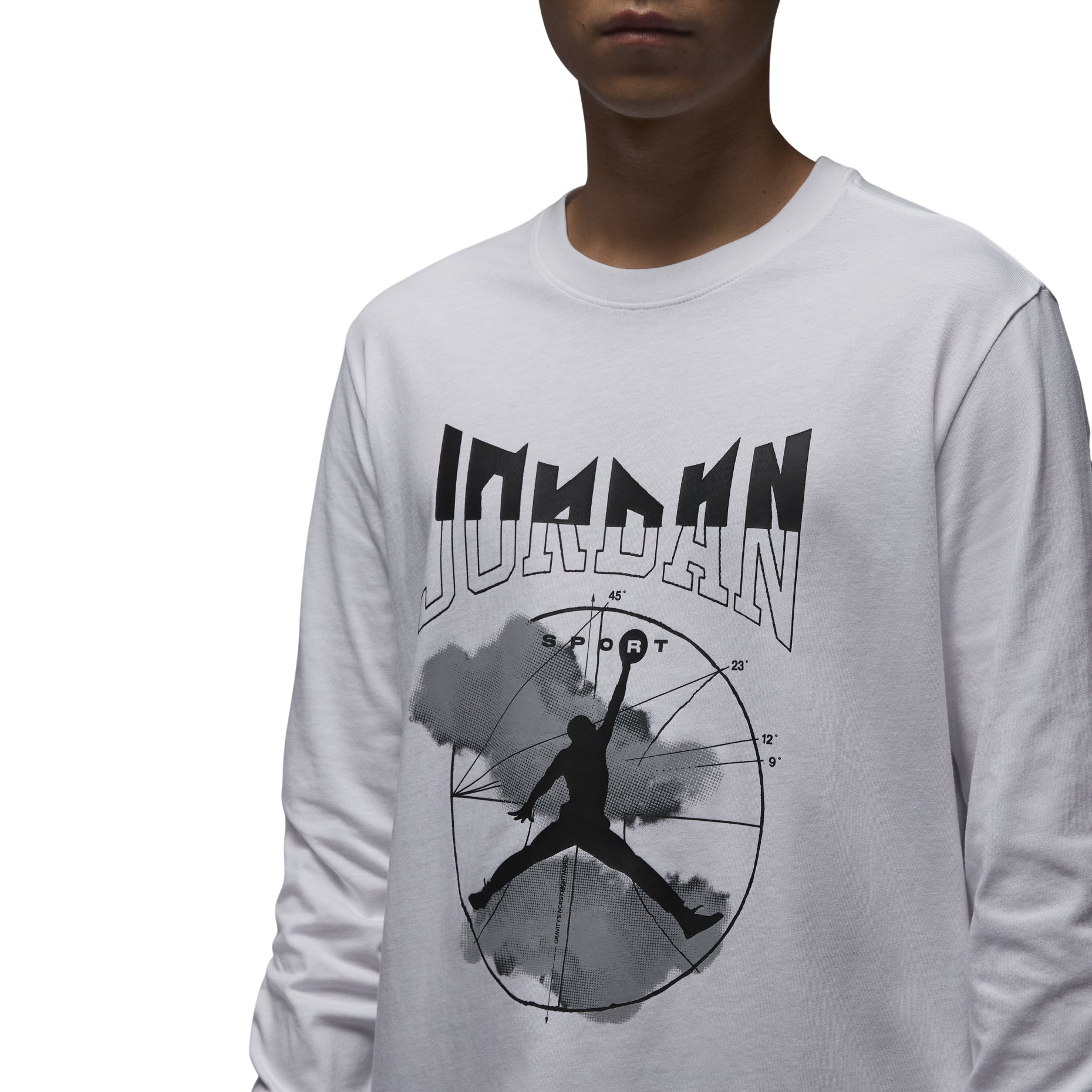 Air Jordan Graphic Long Sleeve T-shirt Asia Sizing 'White' FD7005-100