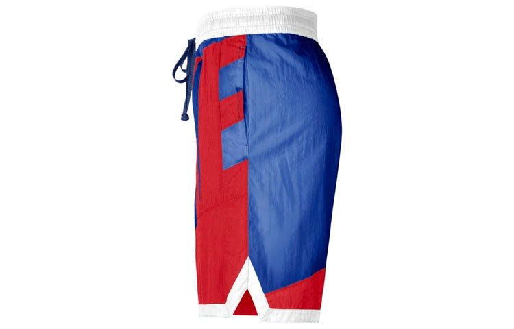 Nike Alphabet Printing Casual Sports Basketball Shorts Red Blue AT3165-482
