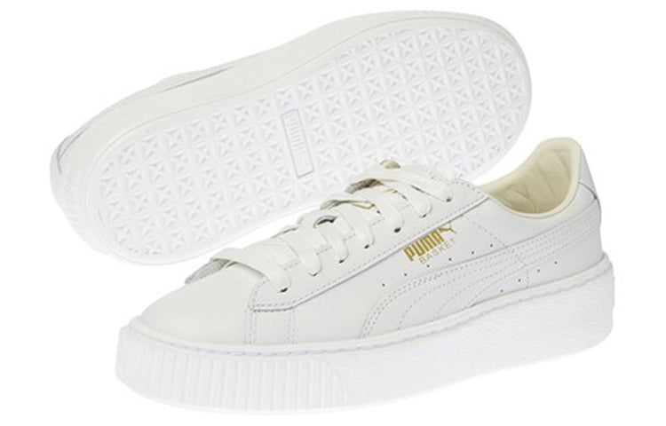 (WMNS) PUMA Basket Platform Core 'White Gold' 364040-04
