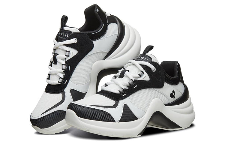 (WMNS) Skechers Solei St Low-Top Daddy Shoes White/Black 74190-WBK