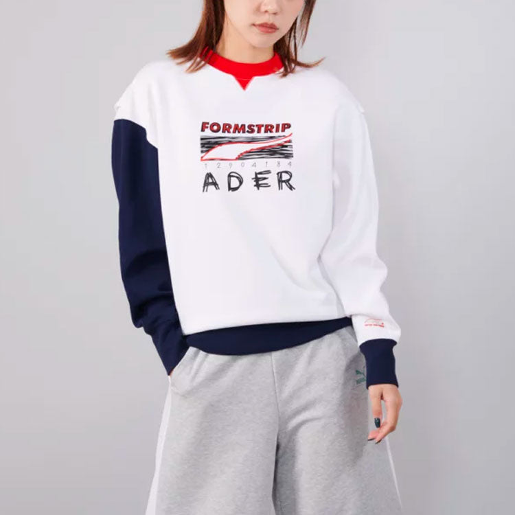 PUMA X Ader Error Crew Neck Pullover Sweatshirt 'White' 578489-02