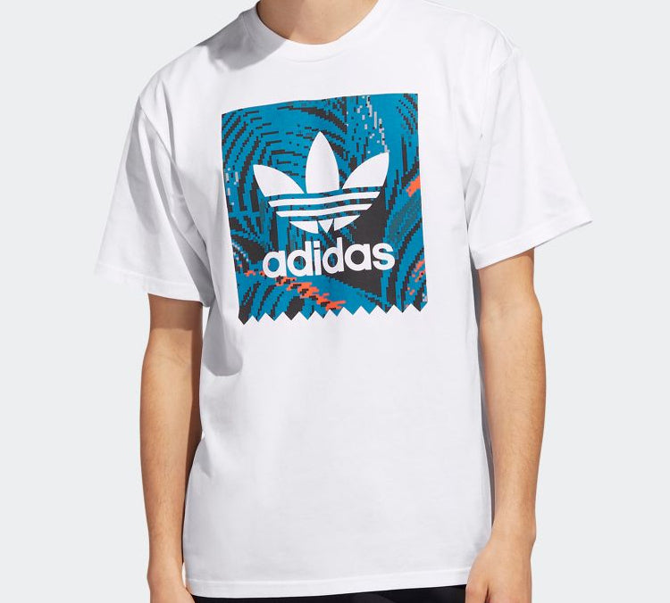 adidas originals Blue Printing Short Sleeve White EC7361