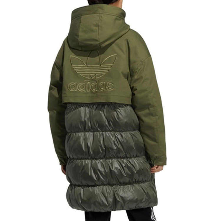 (WMNS) adidas Long Padded Down Jacket 'Olive Green' HF1586
