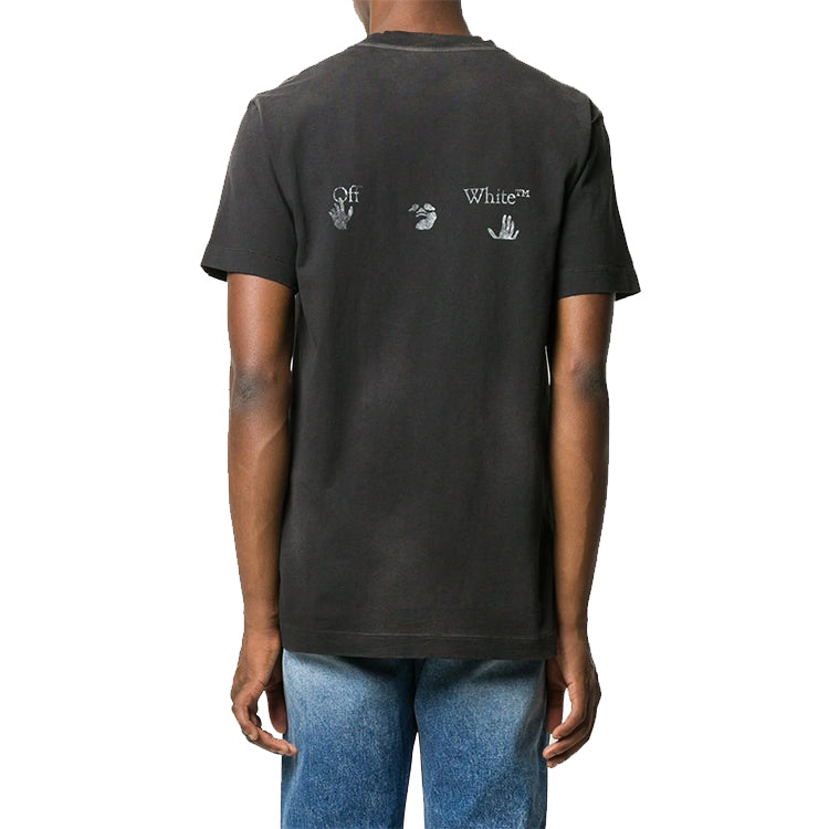 Off-White Logo Printing Short Sleeve Black OMAA027F20FAB0011001