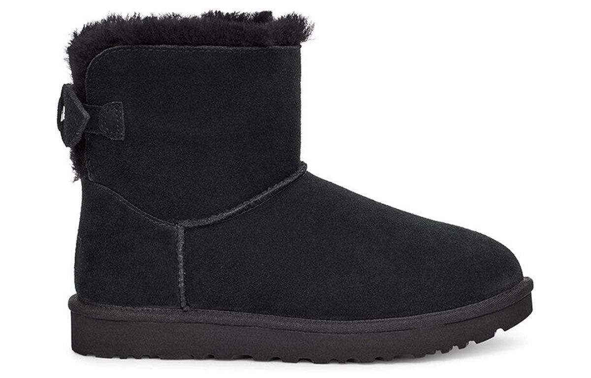 (WMNS) UGG Suede Bow Mini 'Black' 1115131-BLK