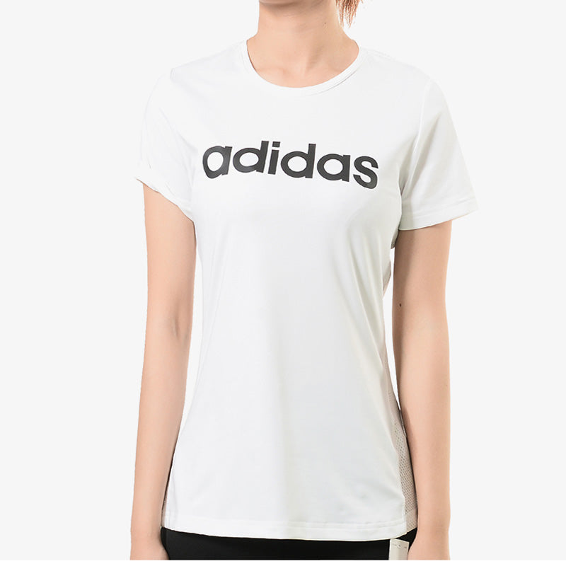 (WMNS) adidas Design 2 Move Logo T-Shirt Asia Sizing 'White Black' DU2080