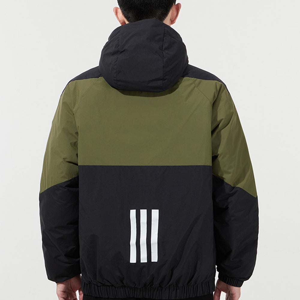 adidas Colorblock Stay Warm hooded down Jacket Black GT6588