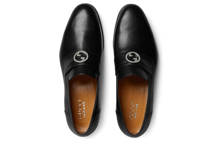Gucci Interlocking G Loafer 'Black Leather' 730134-06F00-1000