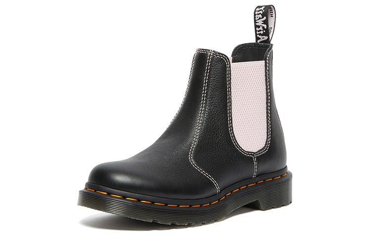 (WMNS) Dr. Martens 2976 Contrast Leather Chelsea Boots 'Black Pink' 27275001