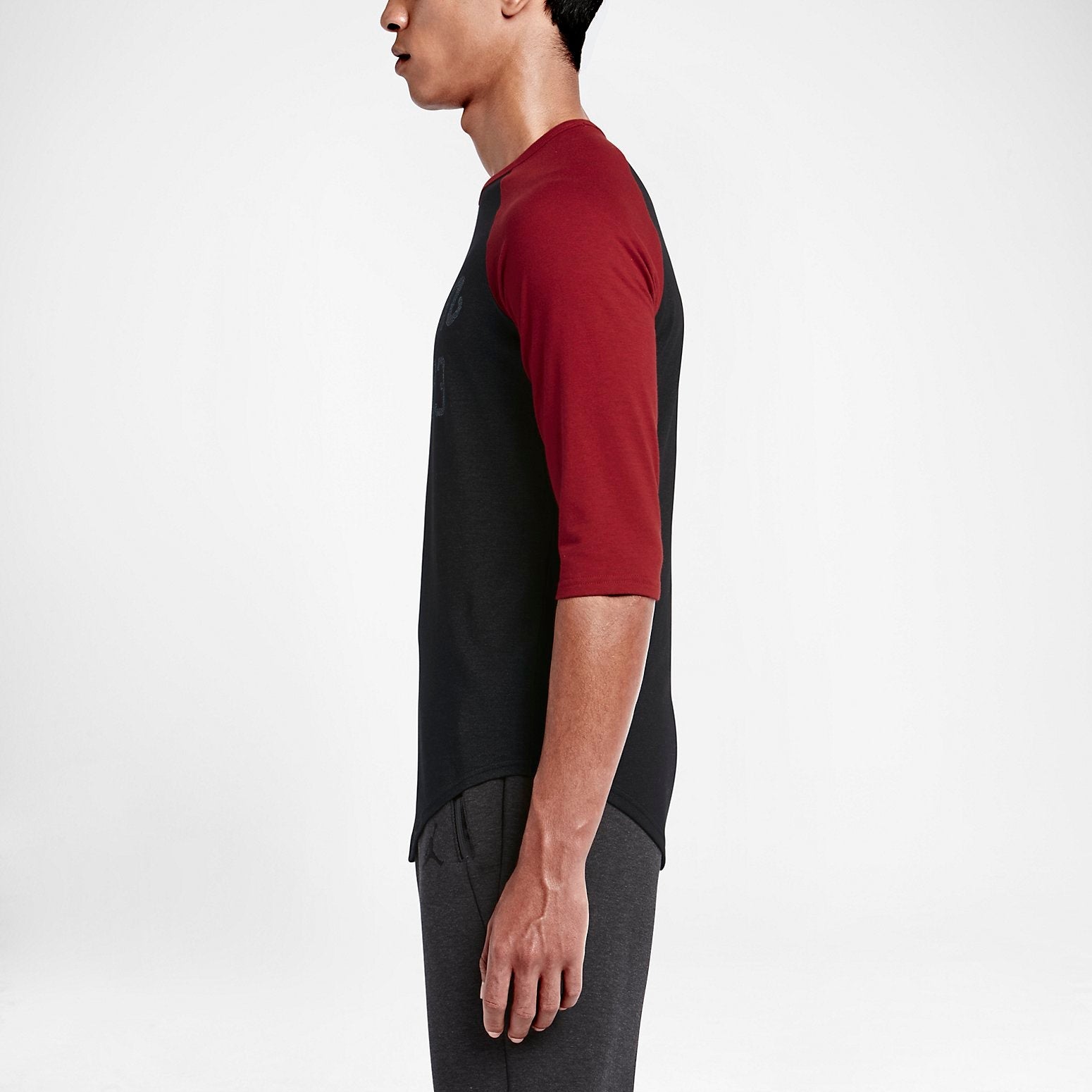 Air Jordan 23 Raglan 3/4 Sleeve Short 'Black Red' 724504-010