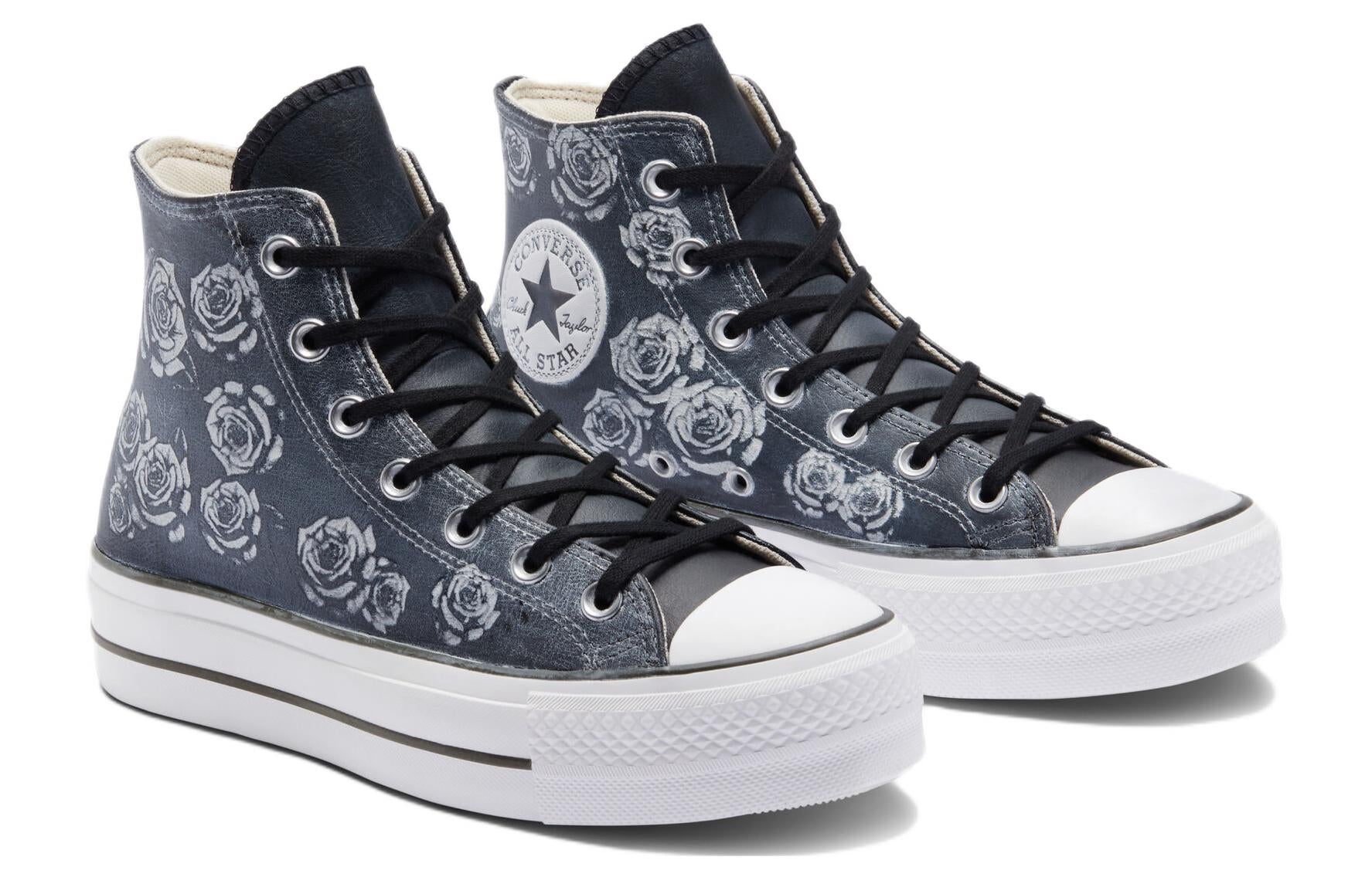 Converse Chuck Taylor All Star Lift Platform Leather Rose Garden 'Gray White' A04311C