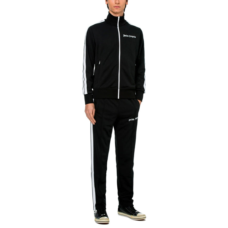 Palm Angels SS21 Classic Track Jacket 'Black White' PMBD001R21FAB0011001