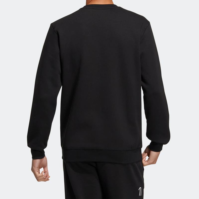 Men's adidas Mh Bp3 Crew Athleisure Casual Sports Logo Round Neck Autumn Black HP1431