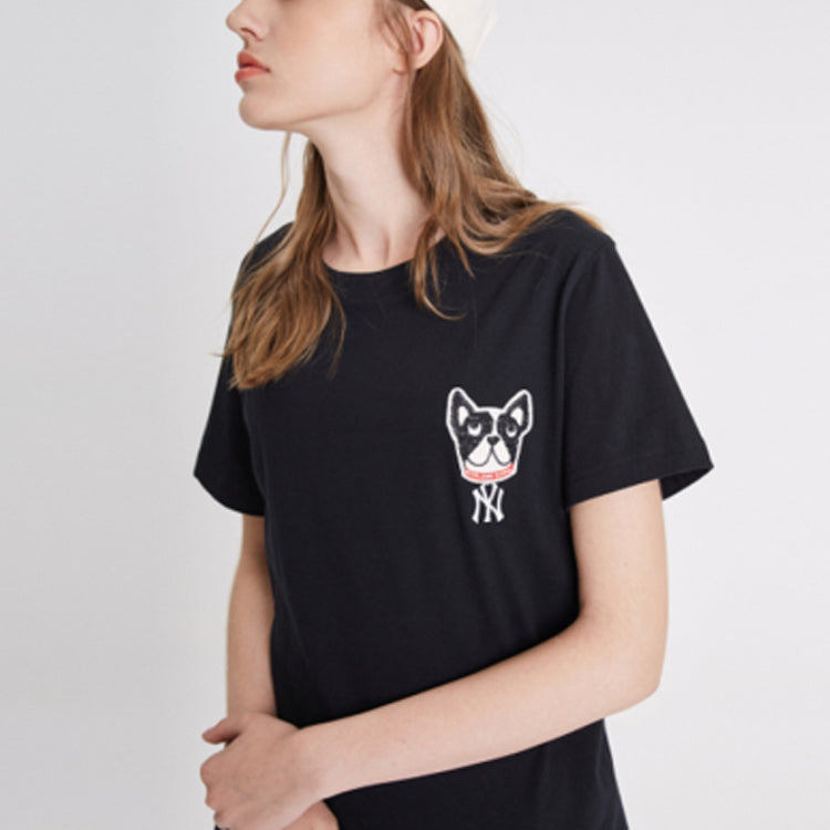 MLB New York Yankees Embroidered Athleisure Casual Sports Short Sleeve Unisex Black 31TSTF931-50L