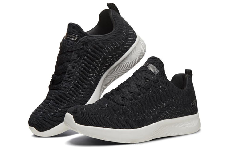 (WMNS) Skechers Bobs Squad 2 Sneakers Black/White 32816-BLK