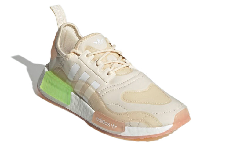 (WMNS) adidas NMD_R1 'Wonder White Signal Green' GZ9281