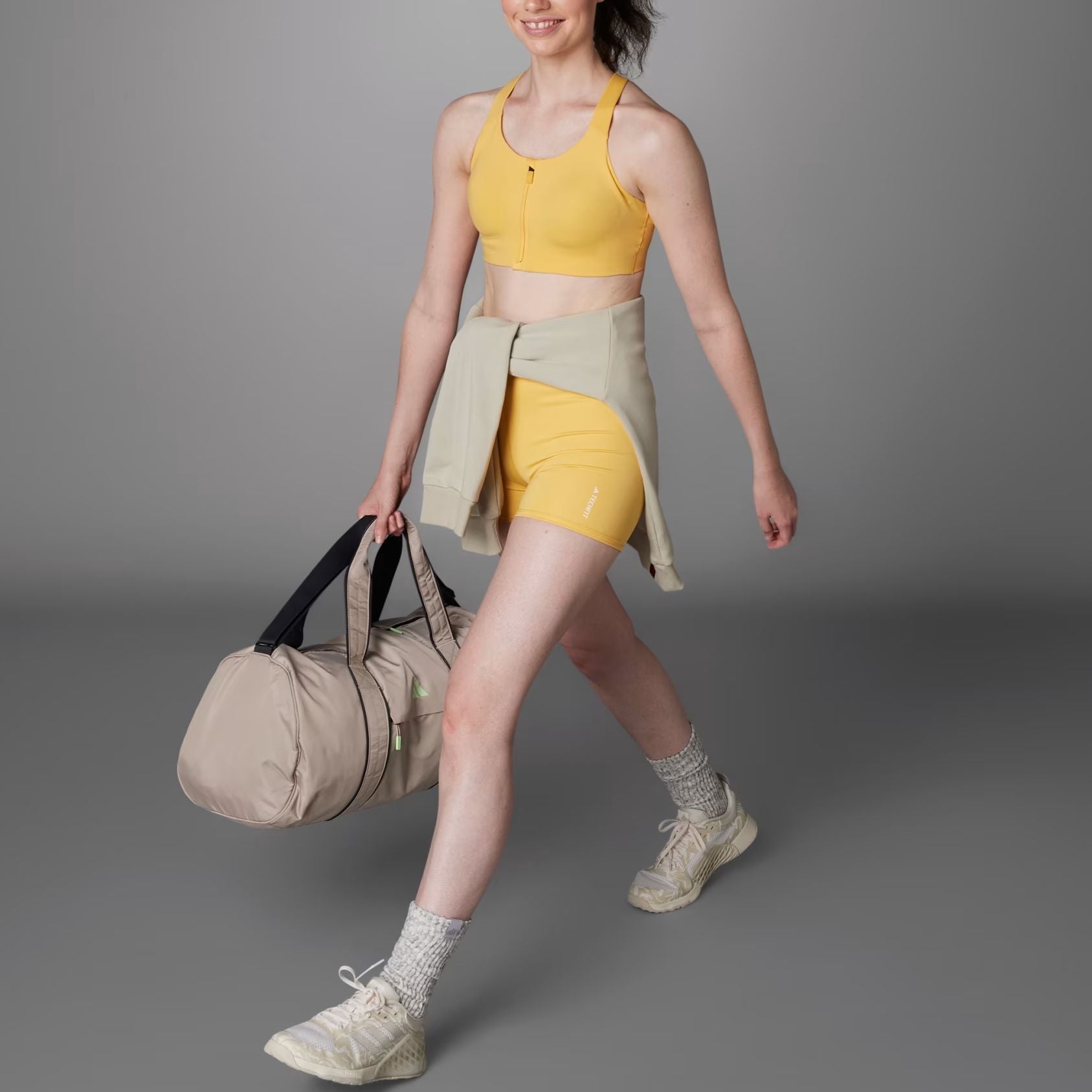 (WMNS) adidas TLRD Impact Luxe High-Support Zip Bra Asia Sizing 'Yellow' IU2761