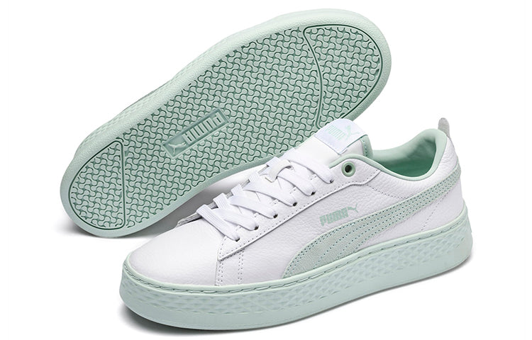 (WMNS) PUMA Smash Platform White/Green 366487-07