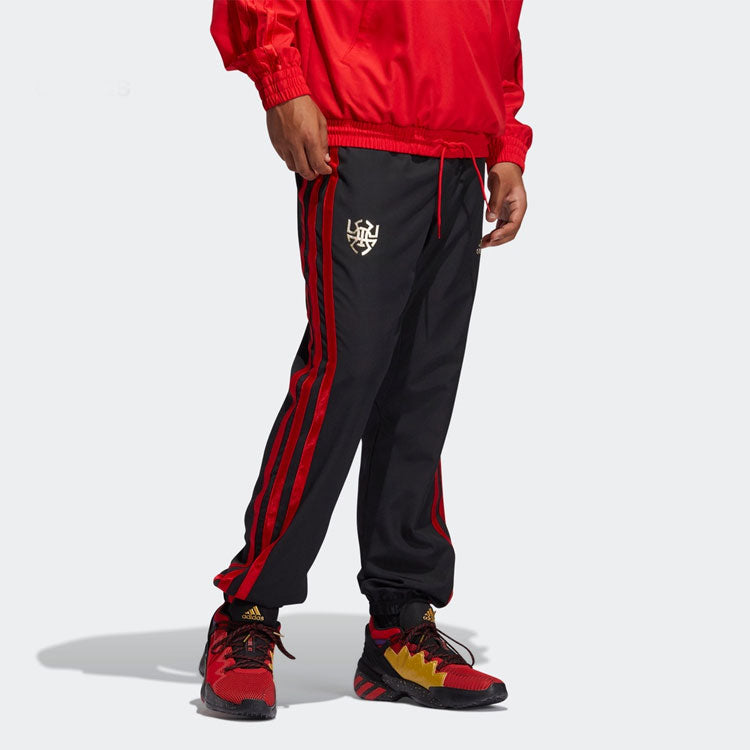 adidas Cny Don Pant Printing Loose Basketball Sports Pants Black GN5377