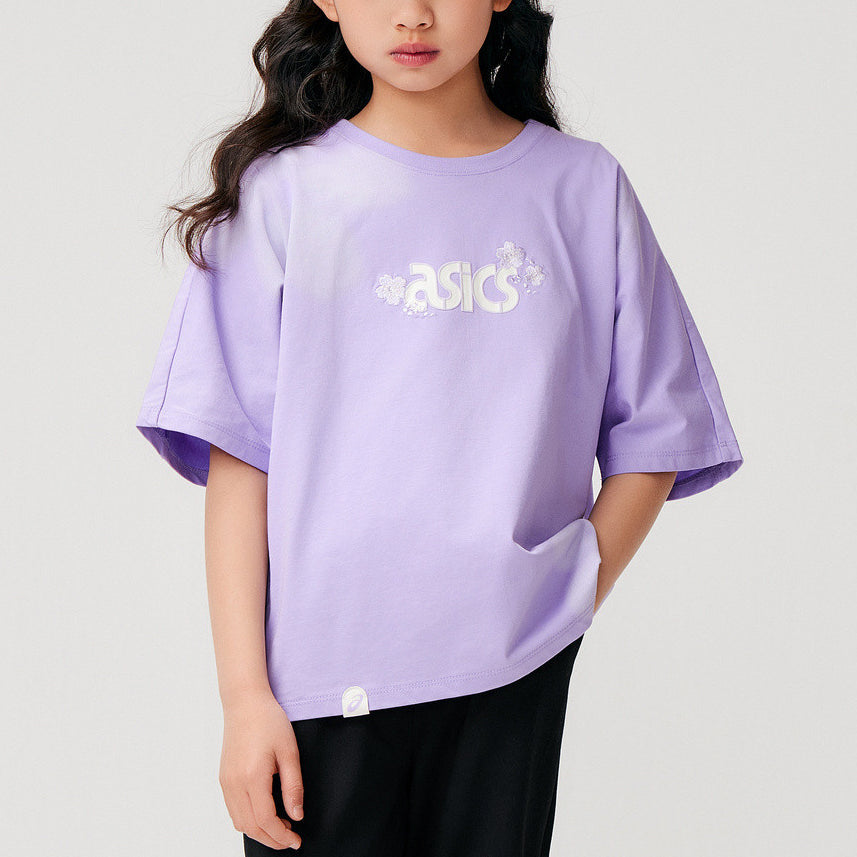 (GS) ASICS Logo T-Shirt 'Purple' 332241174016-508