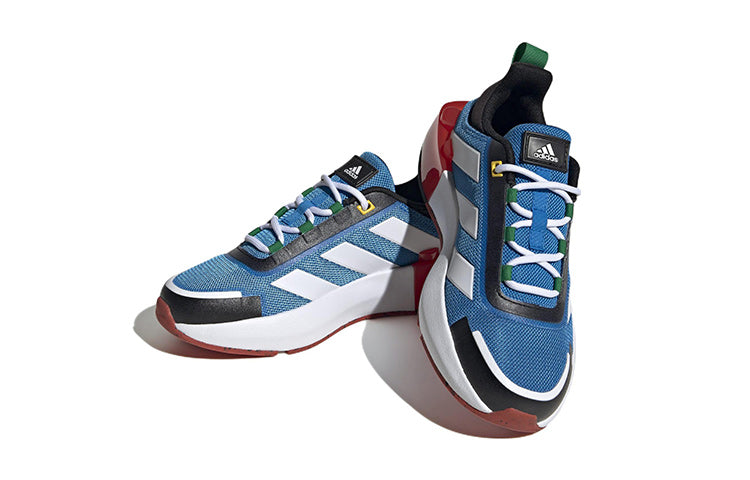 (GS) adidas Tech Runner x LEGO 'Shock Blue Red' HP5884