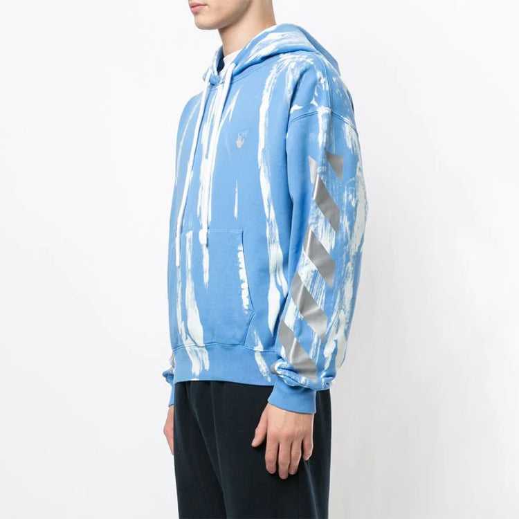 Men's Off-White Reflective Arrow Tie Dye Blue OMBB037T20FLE0160180