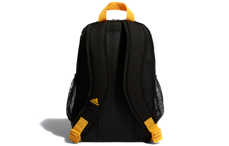 (GS) adidas CL BP LK GFX Alphabet Printing logo schoolbag backpack Kids Black EE1108