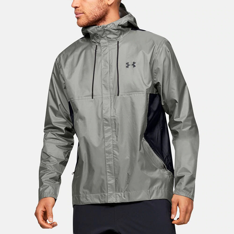 Men's Under Armour Cloudburst Shell Training Sports Jacket Green 1350950-388
