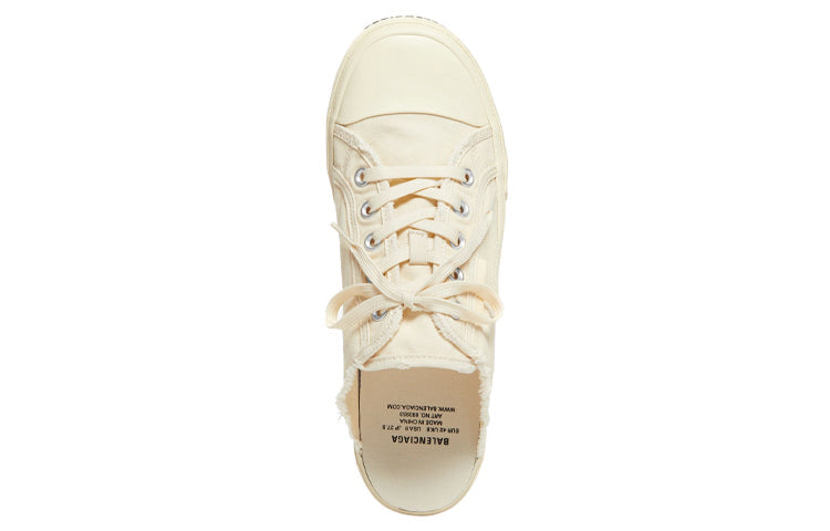 Balenciaga Paris Mules 'White Destroyed Cotton and White Rubber' 693953W3RC69090