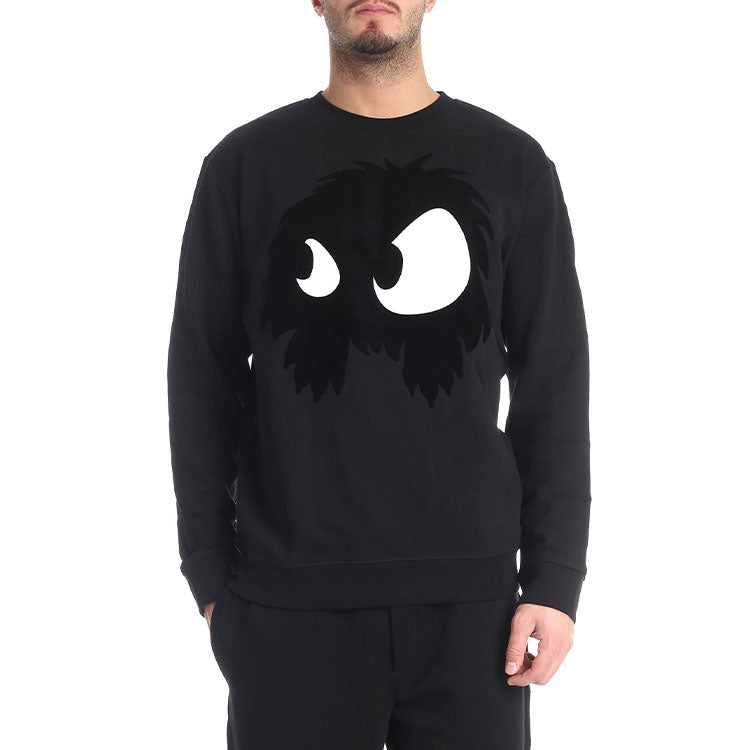 Alexander McQueen Pattern Round Neck Long Sleeves Sweatshirt 'Black' 415099-RKH51-1000