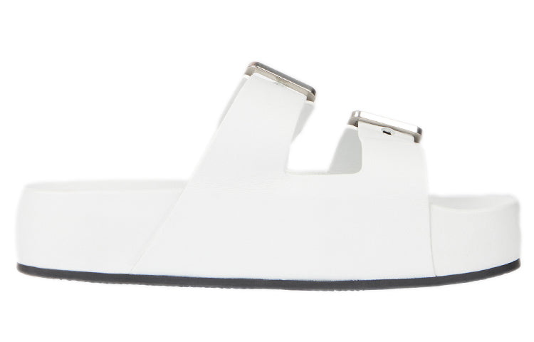 (WMNS) Balenciaga Mallorca Thick Bottom Sandals White 656842WA2M69090