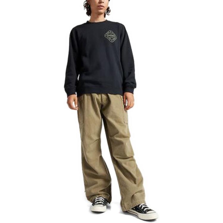 Converse All Star Winter Art Graphic Crew Sweatshirt Asia Sizing 'Black' 10025632-A01