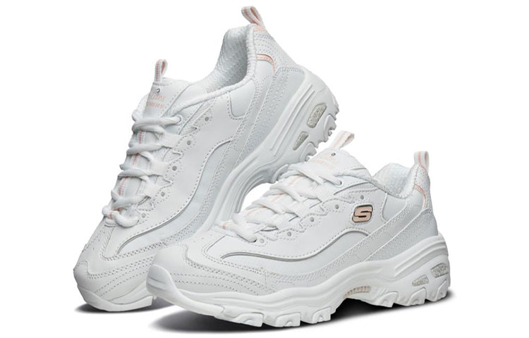 (WMNS) Skechers D'Lites GS White/Pink 11931-WPK