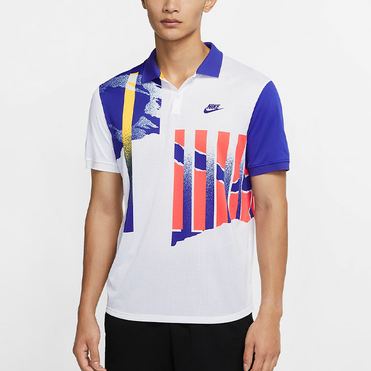 Nike Court Advantage Tennis lapel Short Sleeve Ocean Blue CK9794-100