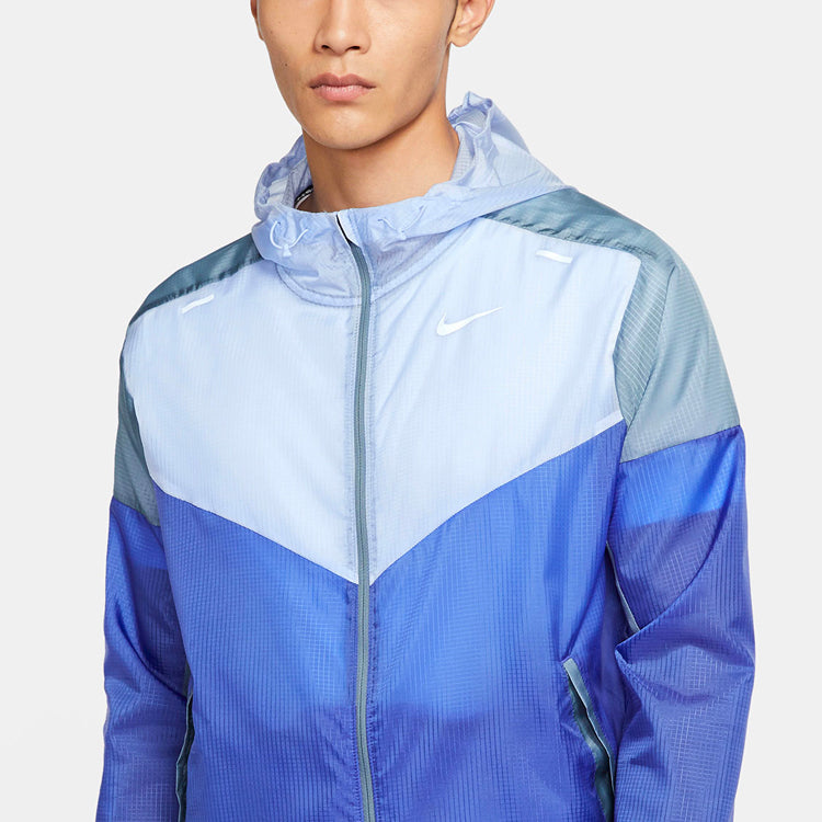 Nike WINDRUNNER Woven Colorblock hooded Running Jacket Blue CK6342-430