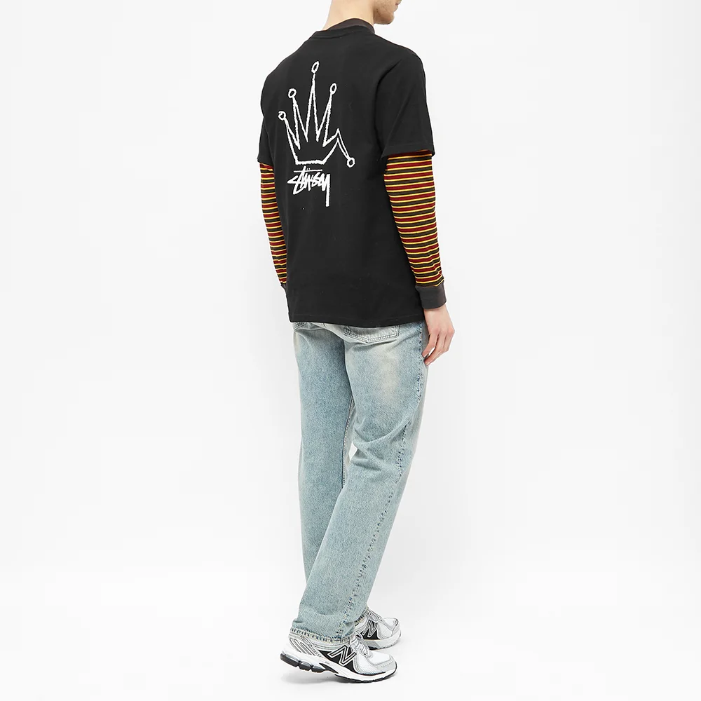 Stussy Old Crown Tee Classic Logo Short Sleeve Unisex Black 1904510-BLACK
