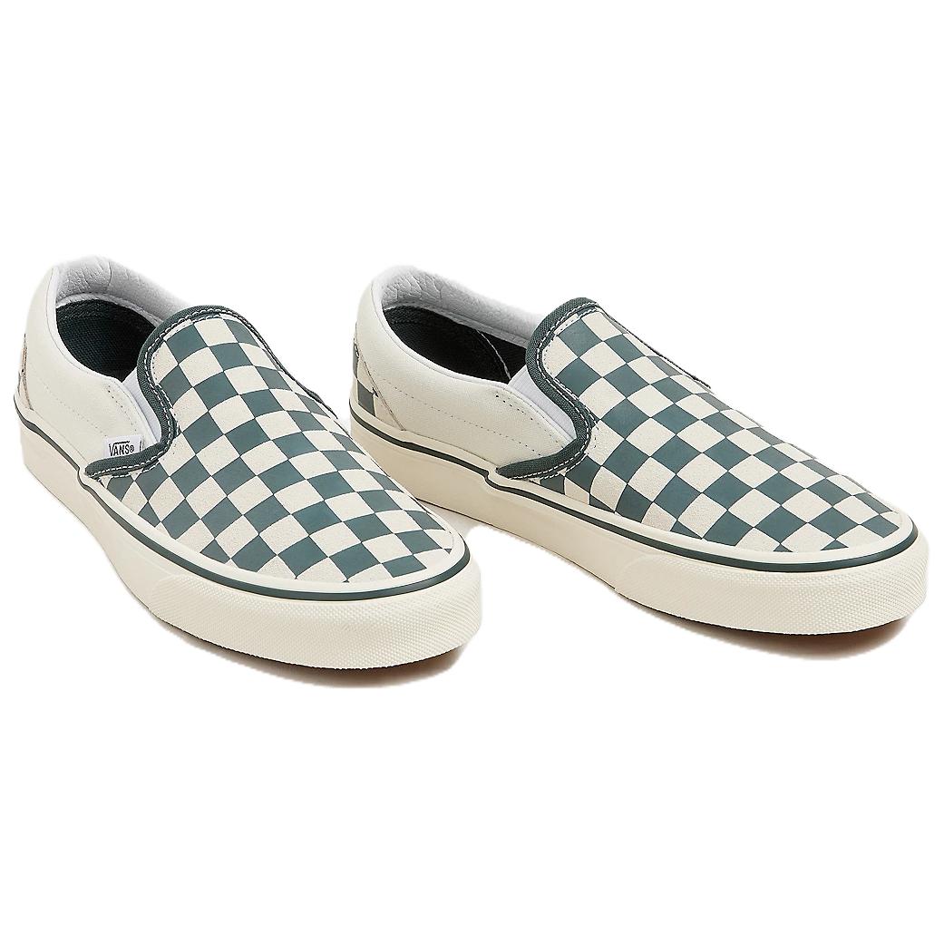 Vans Classic Slip-On Checkerboard Shoes 'Green White' VN000BVZBGN