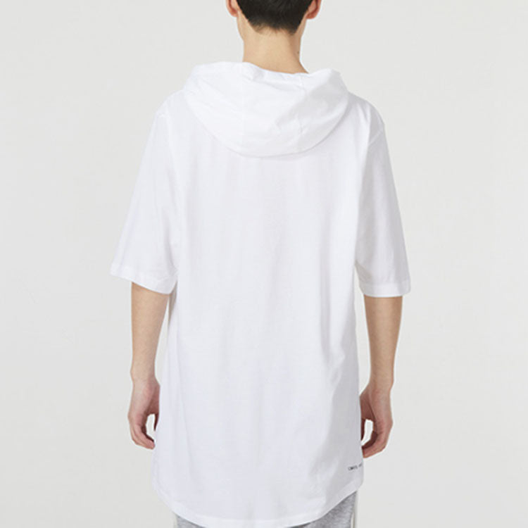 Air Jordan Solid Color Hooded Pullover Short Sleeve T-Shirt Men's 'White' DA9872-100