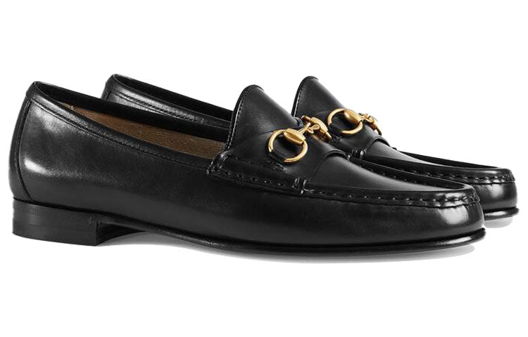 (WMNS) Gucci 1953 Horsebit Loafer 'Black Leather' 309701-BLM00-1000