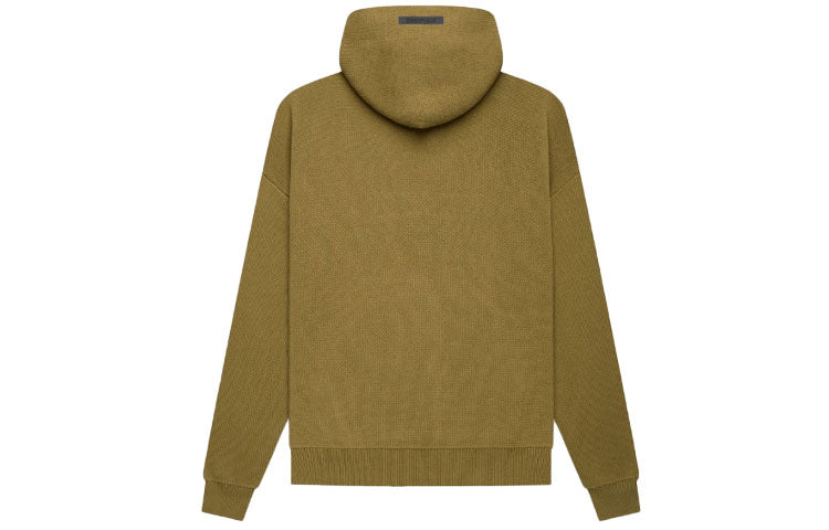 Fear of God Essentials FW21 Knit Pullover Logo Hoodie 'Amber' FOG-FW21-015